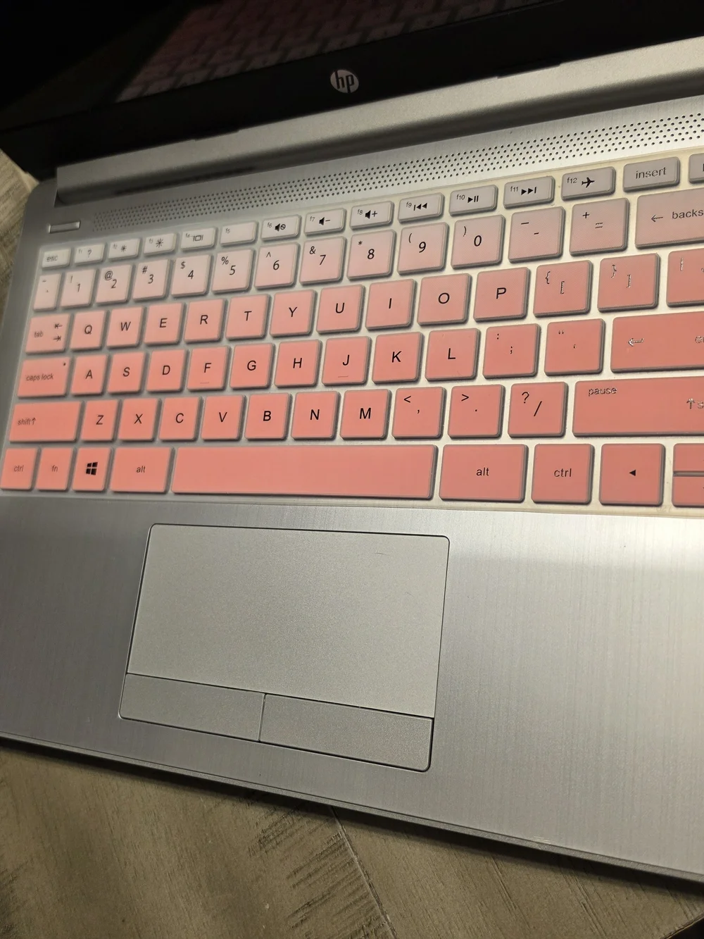 HP Silver and Black Display Laptop with Backlit Keyboard